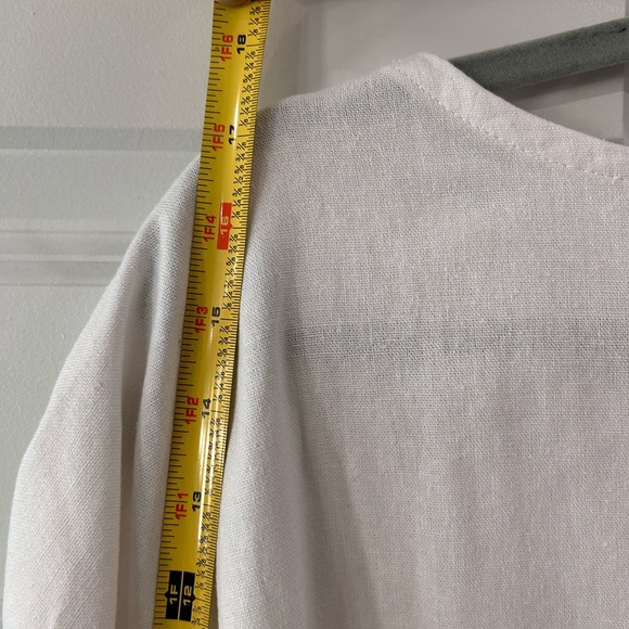 NWT Ellen Tracy Linen Infused Boxy Tunic Blouse Size XL Boho Lagenlook Beachy - Picture 8 of 10